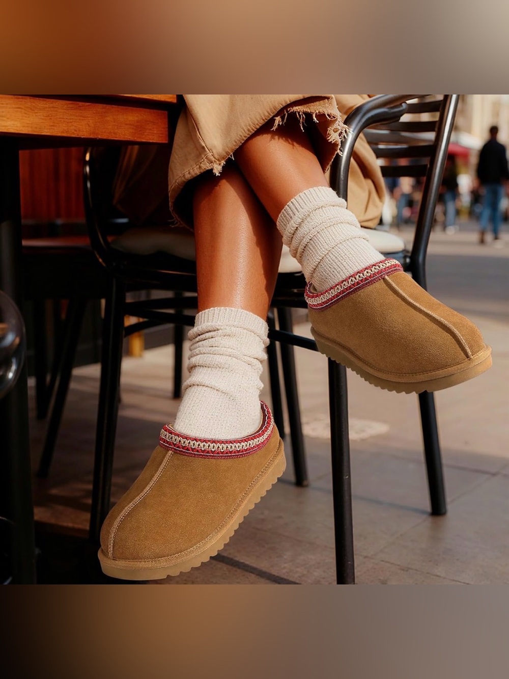 Women’s Brown Suede Slip-On Platform Clog